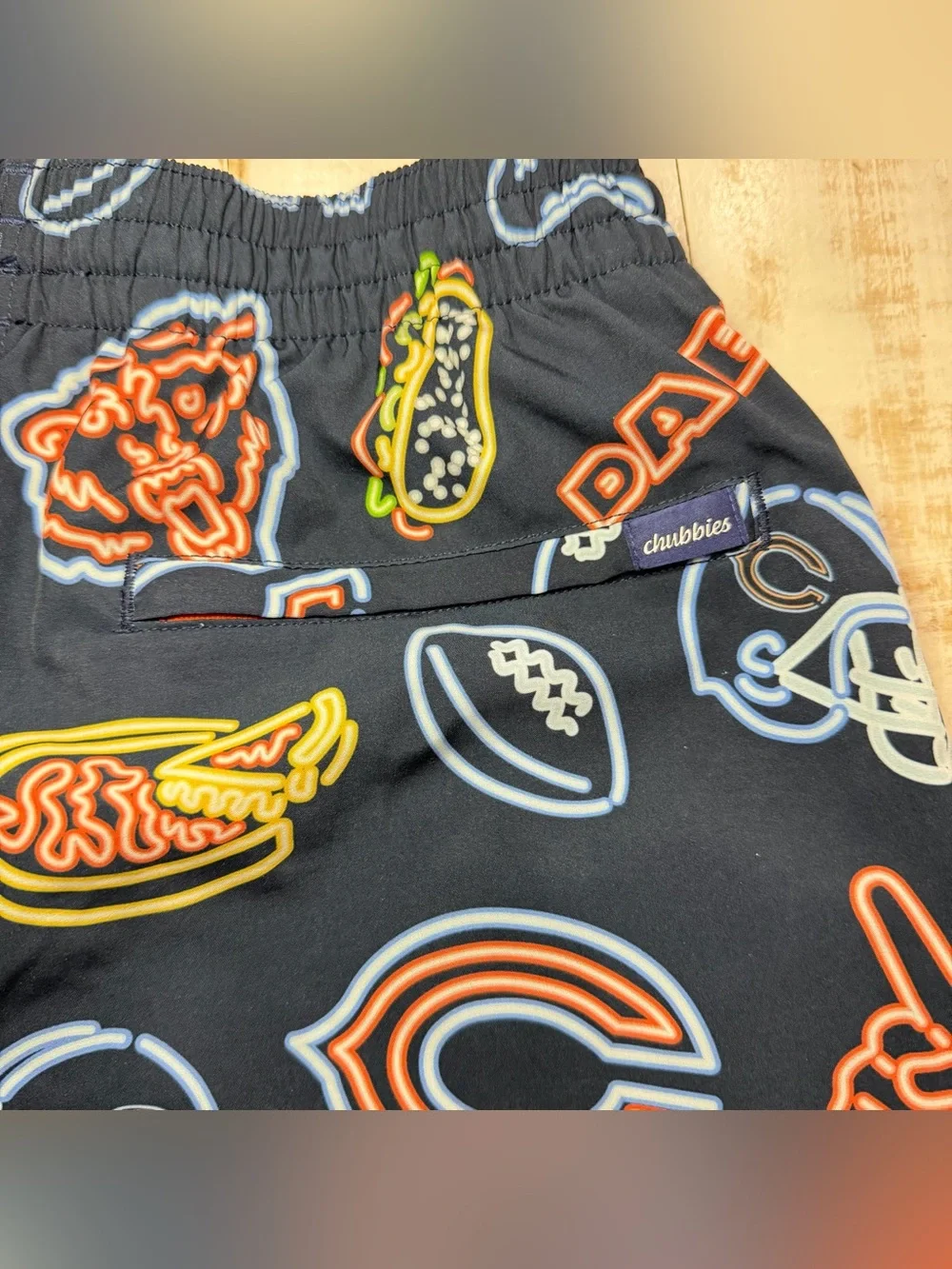 Chubbies NFL Chicago Bears Classic Swim Trunks 5.5” Like New